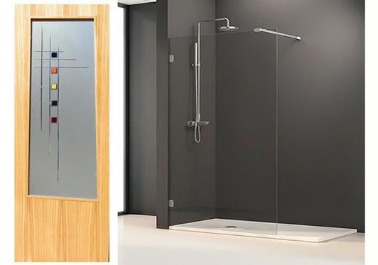 aluminio y mampara en baño