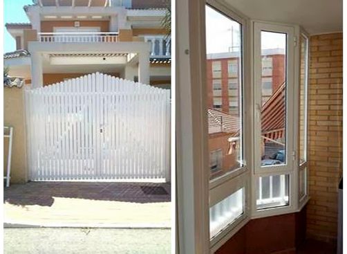 Ventana y puerta de entrada en aluminio